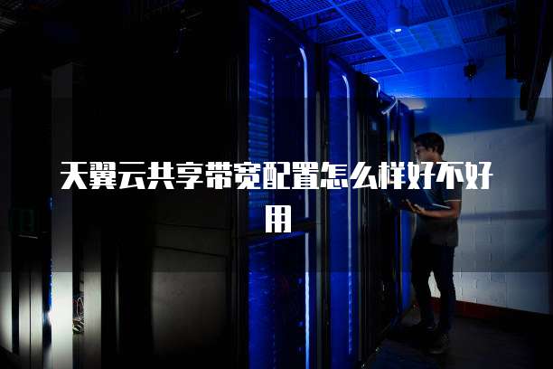 天翼云共享带宽配置怎么样好不好用
