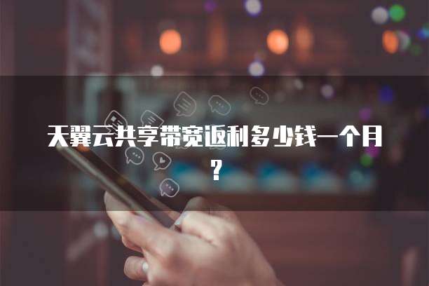 天翼云共享带宽返利多少钱一个月？
