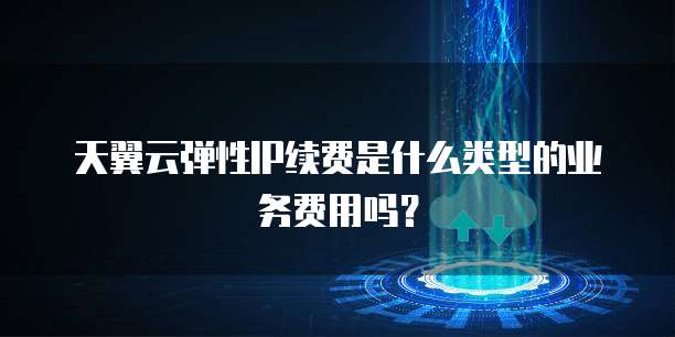 天翼云弹性IP续费是什么类型的业务费用吗？