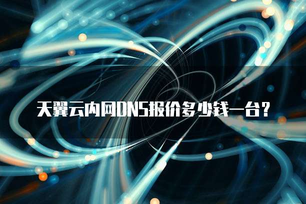 天翼云内网DNS报价多少钱一台?