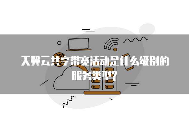 天翼云共享带宽活动是什么级别的服务类型?