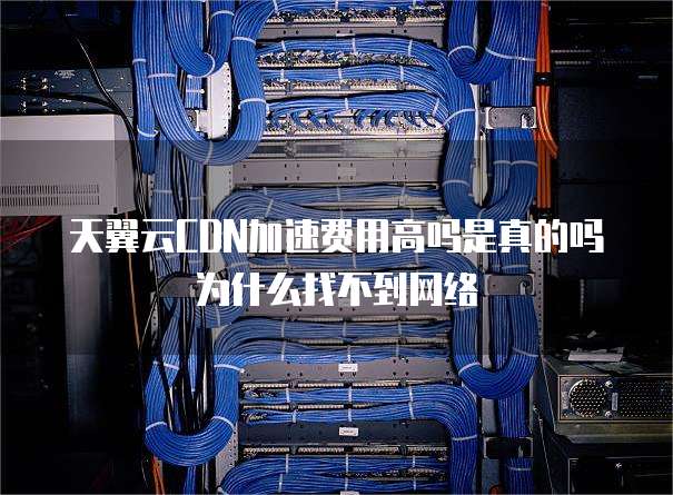 天翼云CDN加速费用高吗是真的吗为什么找不到网络