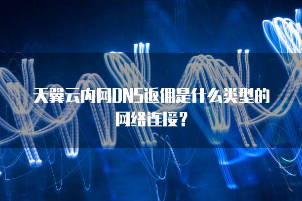 天翼云内网DNS返佣是什么类型的网络连接?
