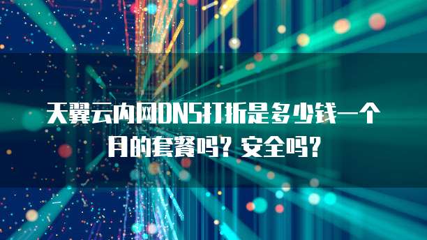 天翼云内网DNS打折是多少钱一个月的套餐吗?安全吗?