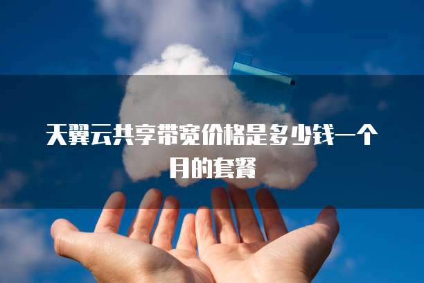天翼云共享带宽价格是多少钱一个月的套餐