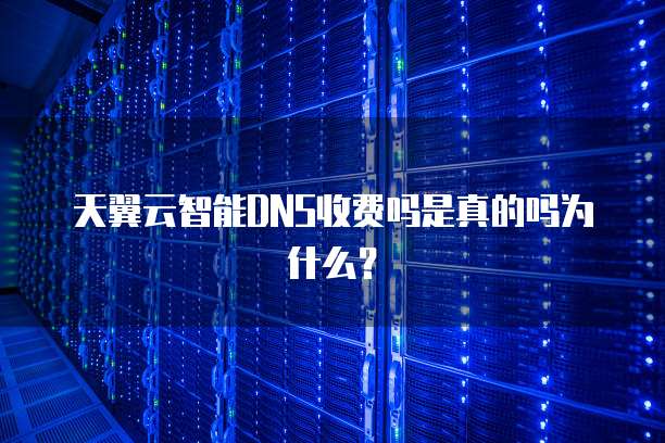 天翼云智能DNS收费吗是真的吗为什么?