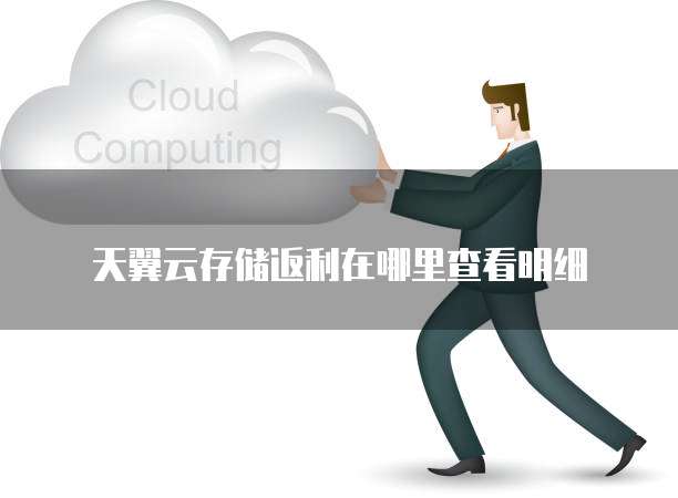天翼云存储返利在哪里查看明细