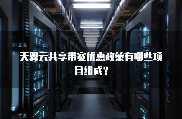 天翼云共享带宽优惠政策有哪些项目组成?