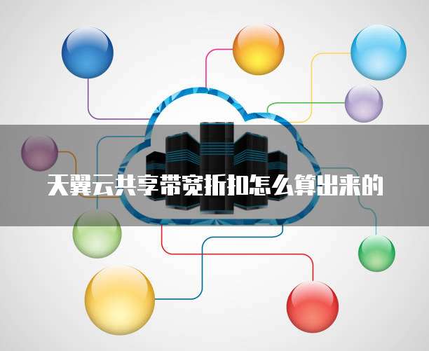 天翼云共享带宽折扣怎么算出来的