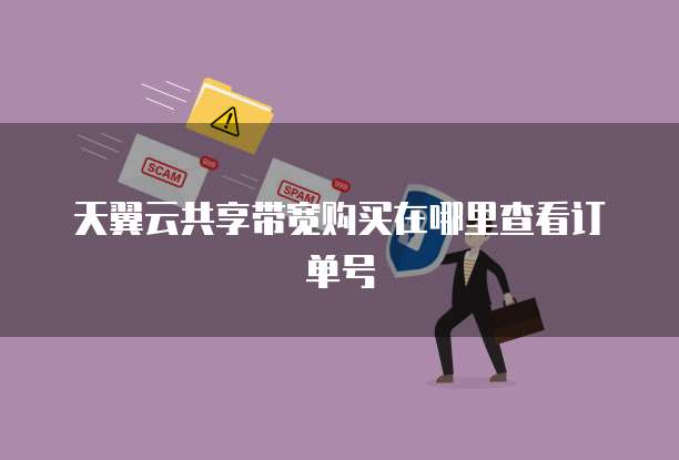 天翼云共享带宽购买在哪里查看订单号