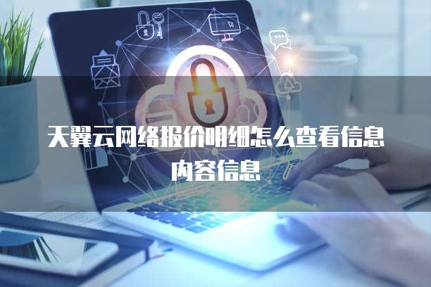 天翼云网络报价明细怎么查看信息内容信息