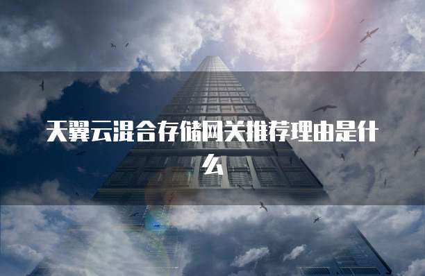 天翼云混合存储网关推荐理由是什么