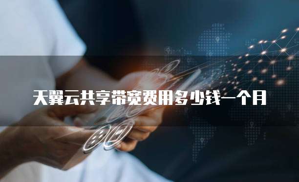 天翼云共享带宽费用多少钱一个月