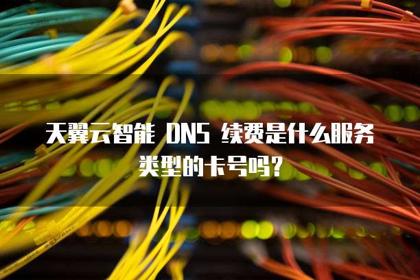 天翼云智能 DNS 续费是什么服务类型的卡号吗?