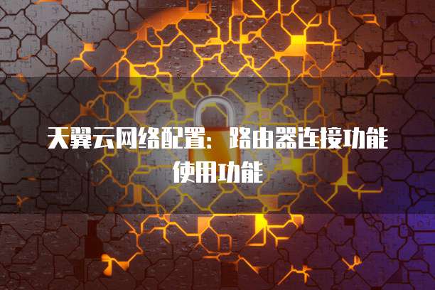 天翼云网络配置:路由器连接功能使用功能