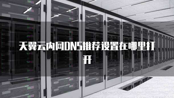 天翼云内网DNS推荐设置在哪里打开