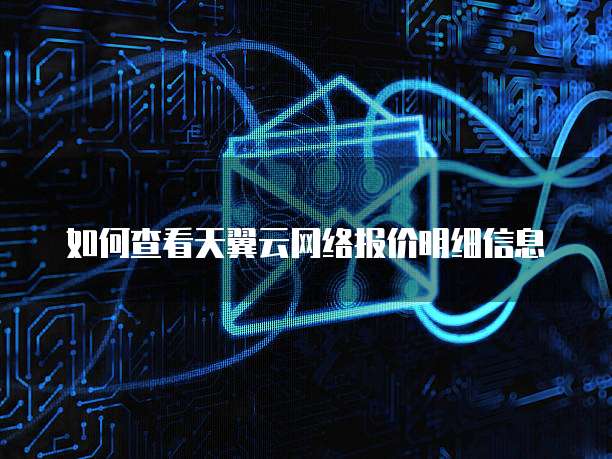 如何查看天翼云网络报价明细信息