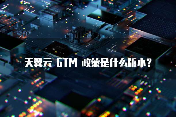 天翼云 GTM 政策是什么版本?