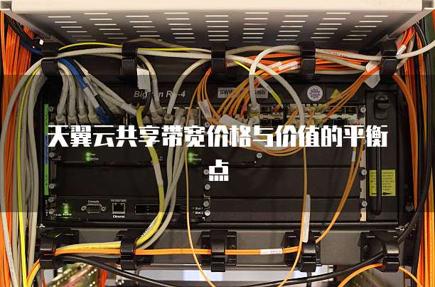 天翼云共享带宽价格与价值的平衡点