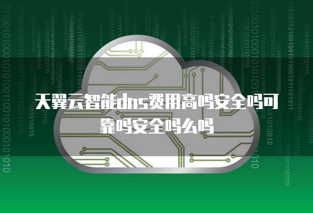 天翼云智能dns费用高吗安全吗可靠吗安全吗么吗
