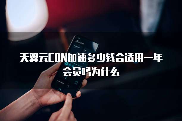 天翼云CDN加速多少钱合适用一年会员吗为什么
