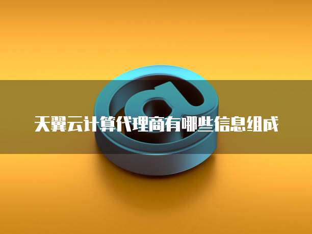 天翼云计算代理商有哪些信息组成