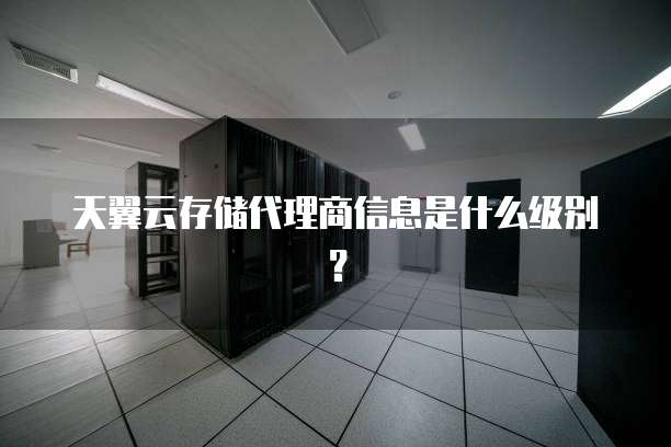 天翼云存储代理商信息是什么级别？