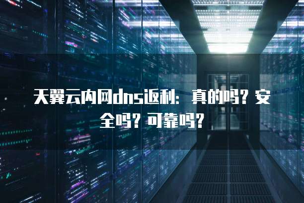 天翼云内网dns返利：真的吗？安全吗？可靠吗？