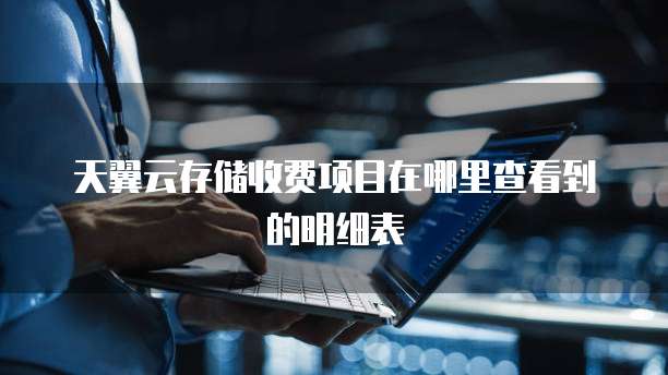 天翼云存储收费项目在哪里查看到的明细表