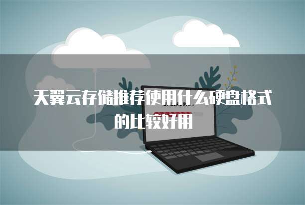 天翼云存储推荐使用什么硬盘格式的比较好用