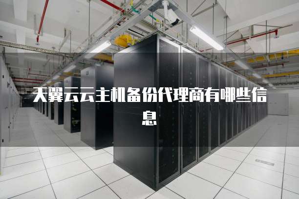 天翼云云主机备份代理商有哪些信息