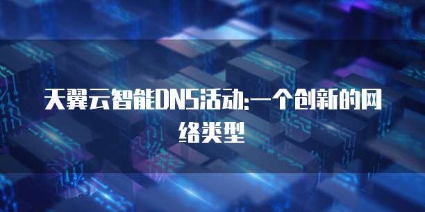 天翼云智能DNS活动:一个创新的网络类型