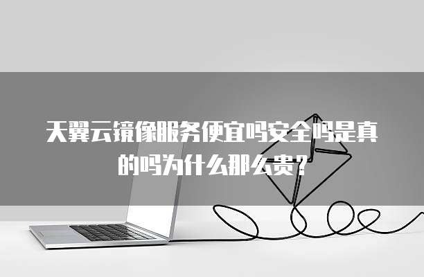 天翼云镜像服务便宜吗安全吗是真的吗为什么那么贵?