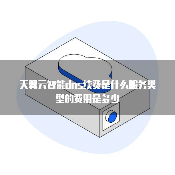 天翼云智能dns续费是什么服务类型的费用是多少
