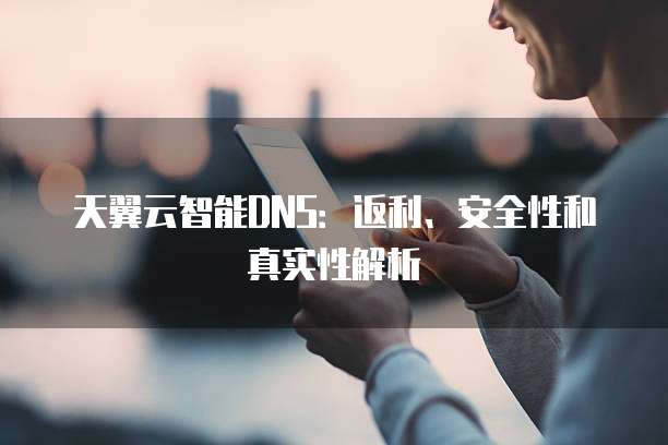 天翼云智能DNS:返利、安全性和真实性解析