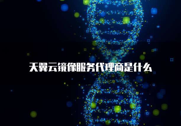 天翼云镜像服务代理商是什么