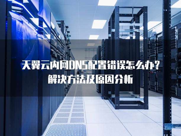 天翼云内网DNS配置错误怎么办?解决方法及原因分析