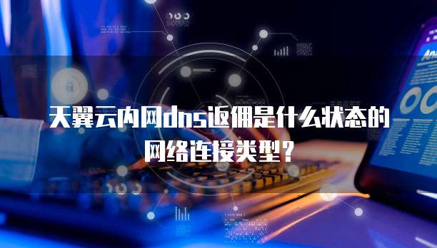 天翼云内网dns返佣是什么状态的网络连接类型?