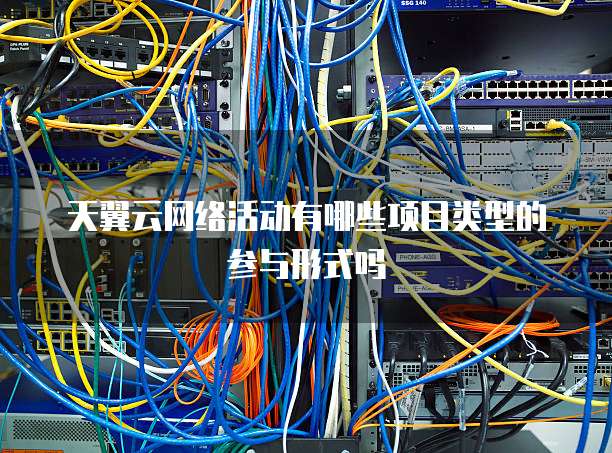 天翼云网络活动有哪些项目类型的参与形式吗