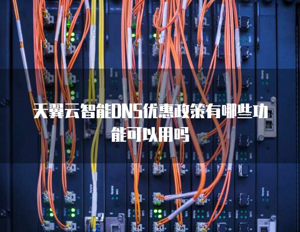 天翼云智能DNS优惠政策有哪些功能可以用吗