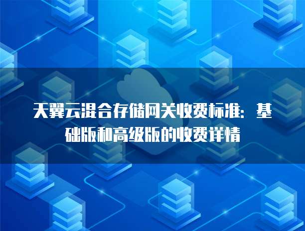 天翼云混合存储网关收费标准：基础版和高级版的收费详情
