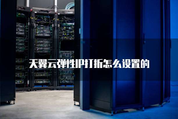 天翼云弹性IP打折怎么设置的