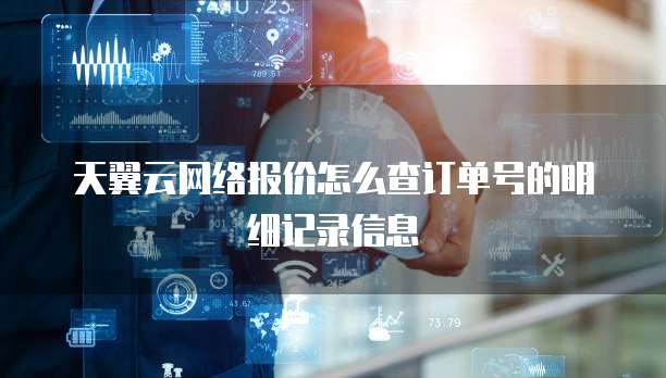 天翼云网络报价怎么查订单号的明细记录信息