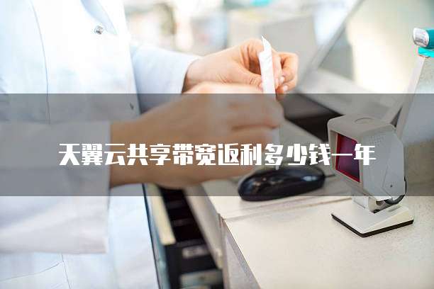 天翼云共享带宽返利多少钱一年