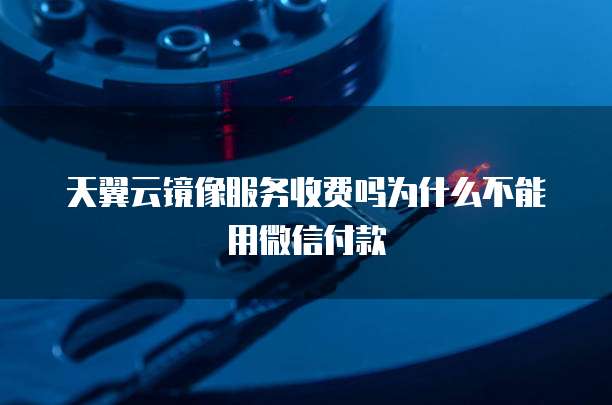 天翼云镜像服务收费吗为什么不能用微信付款
