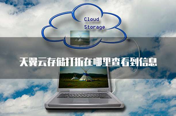 天翼云存储打折在哪里查看到信息