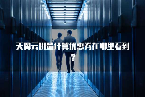 天翼云批量计算优惠券在哪里看到?