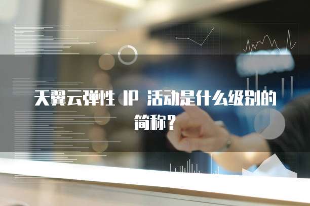 天翼云弹性 IP 活动是什么级别的简称?