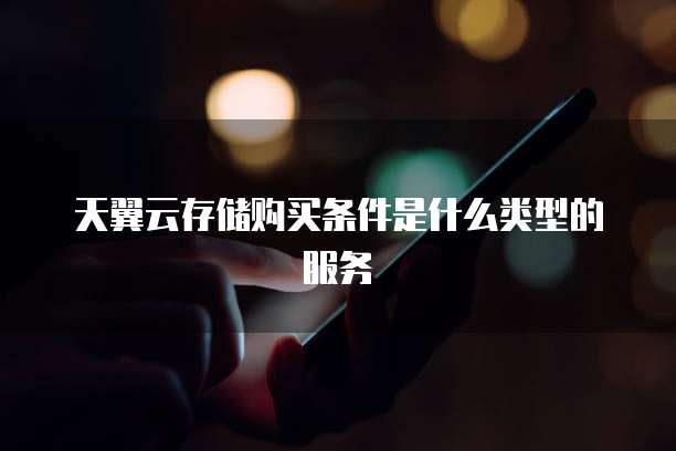 天翼云存储购买条件是什么类型的服务