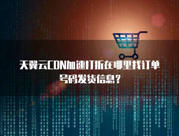 天翼云CDN加速打折在哪里找订单号码发货信息?